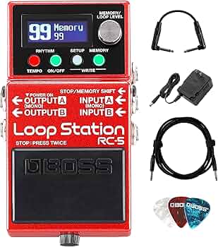 Amazon.com: Boss RC-5 Loop Station Bundle with Gearlux Power